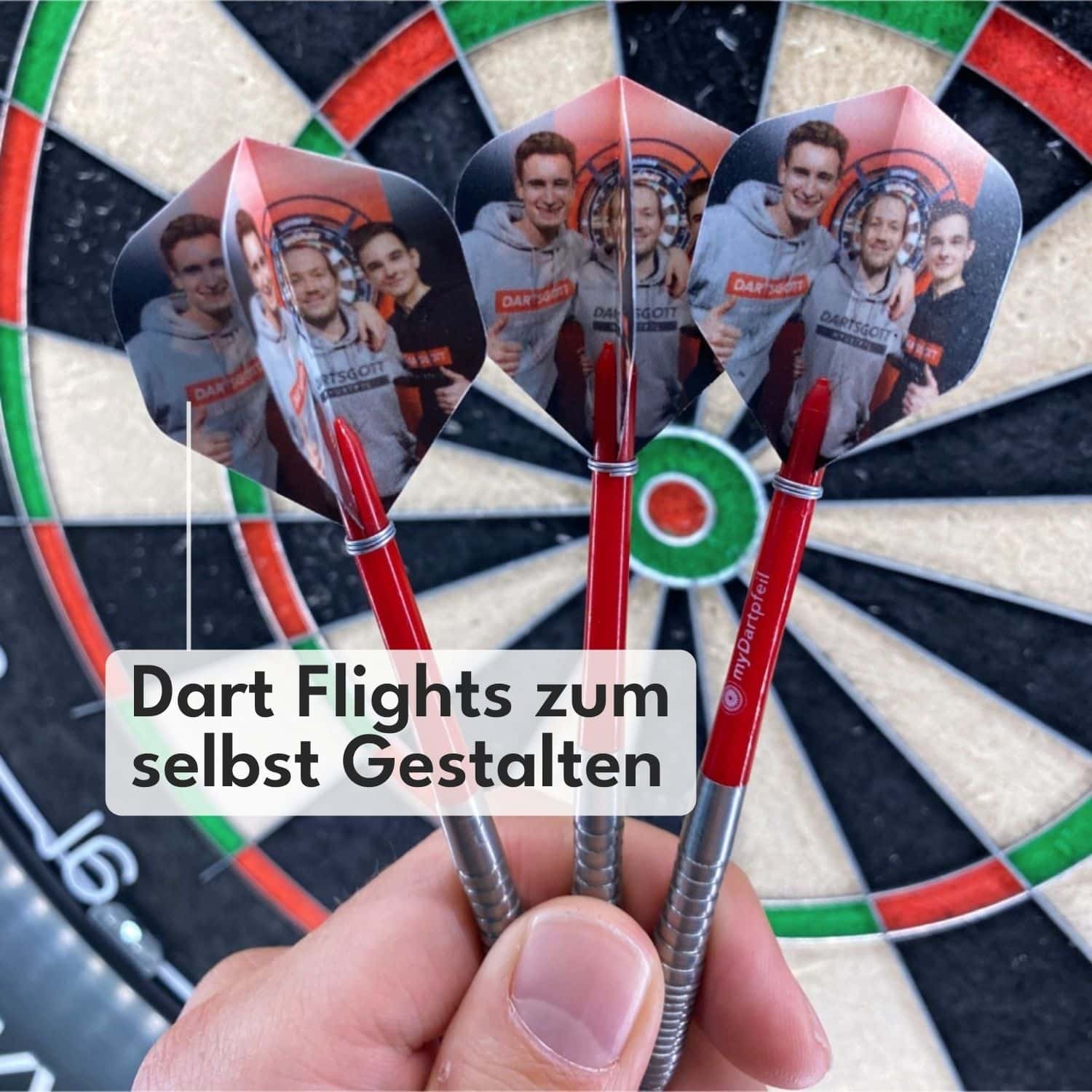 Personalisierte Dart Flights zum selbst gestalten (8 Sets)