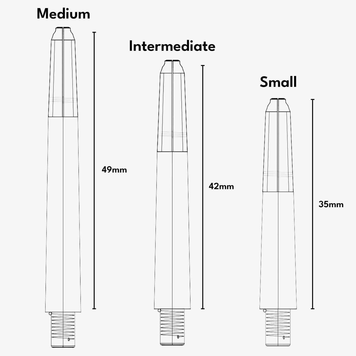 Plastic dart shafts two-tone