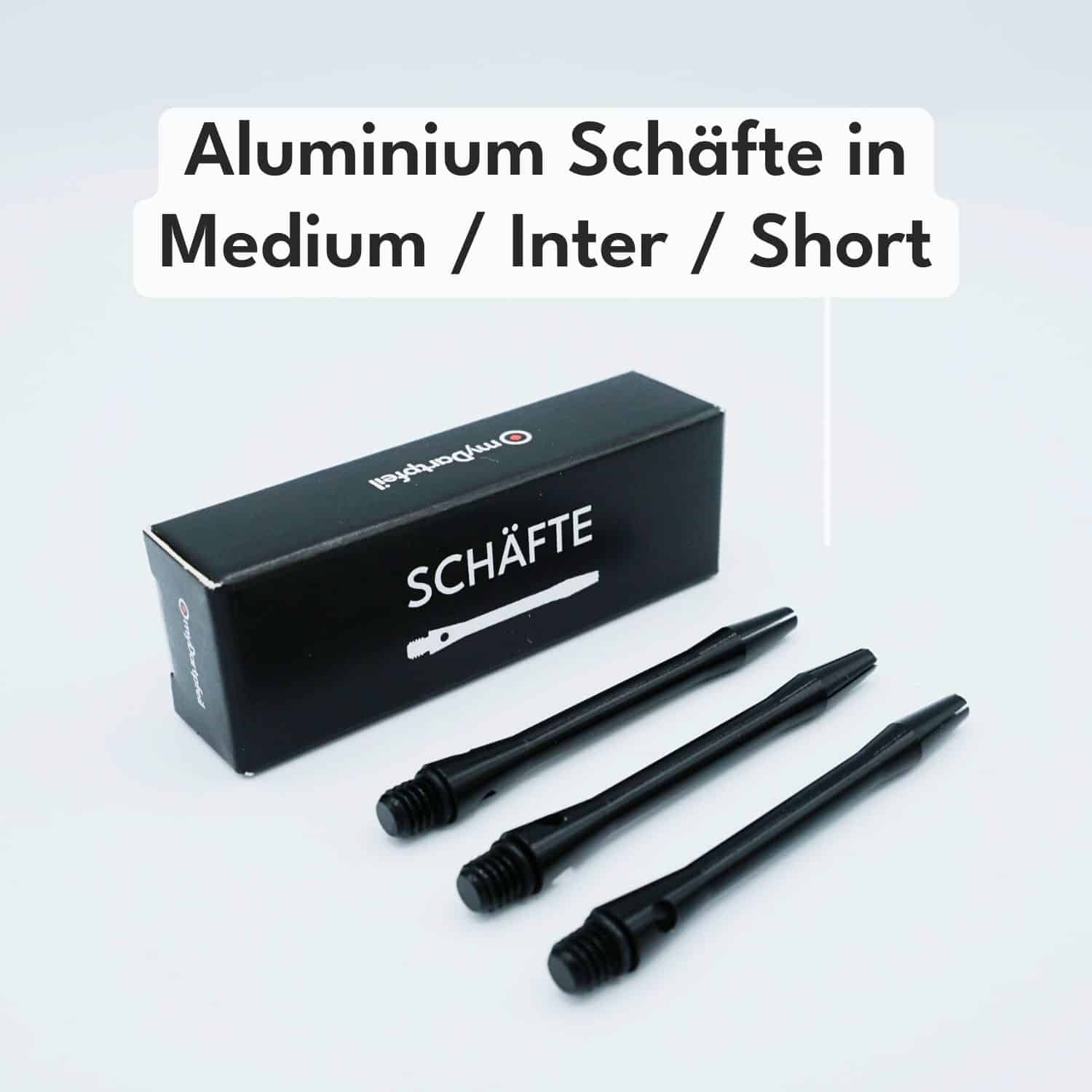 Aluminum dart shafts in one colour