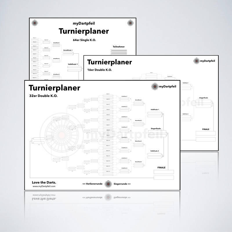 Dart Turnierplan zum downloaden als Darts E-Book