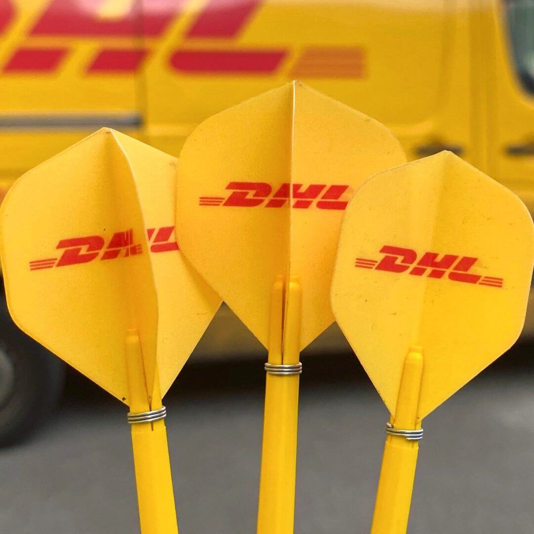 Offizielle DHL Dart Flights (3 Sets) - Standard Form mit 100 Mikron