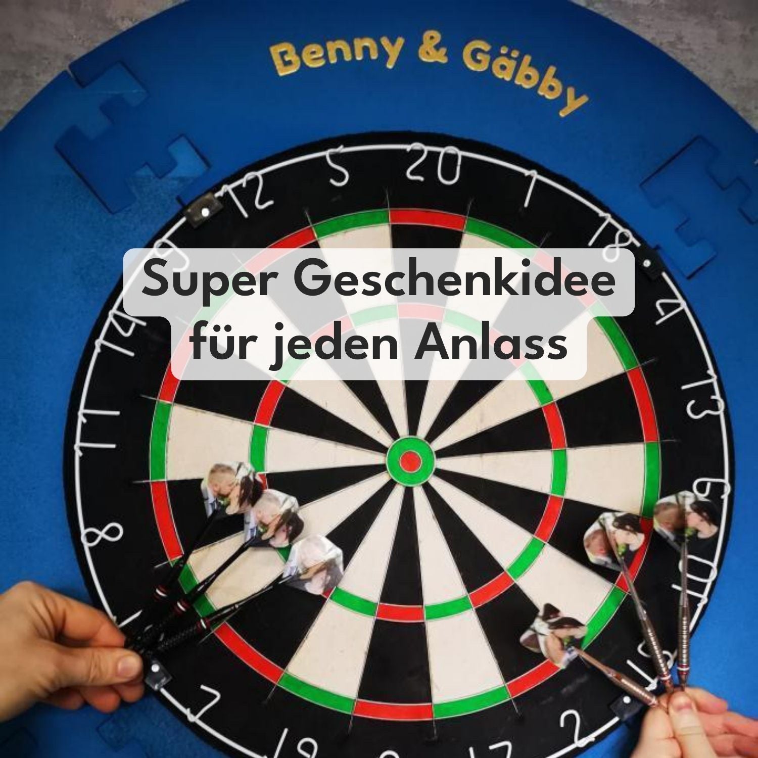 Design your own personalized dart surround with text
