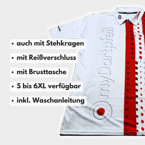 Personalisierte Dart Shirts / Trikots einfach online selbst gestalten