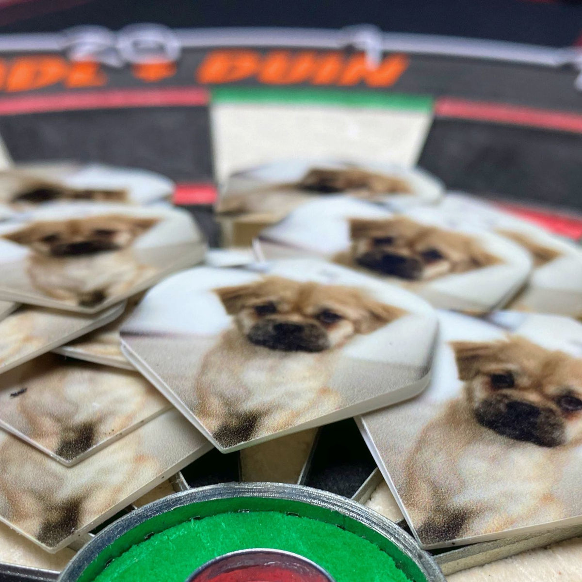 Dart flights printed on 4 sides with picture & text Design your own