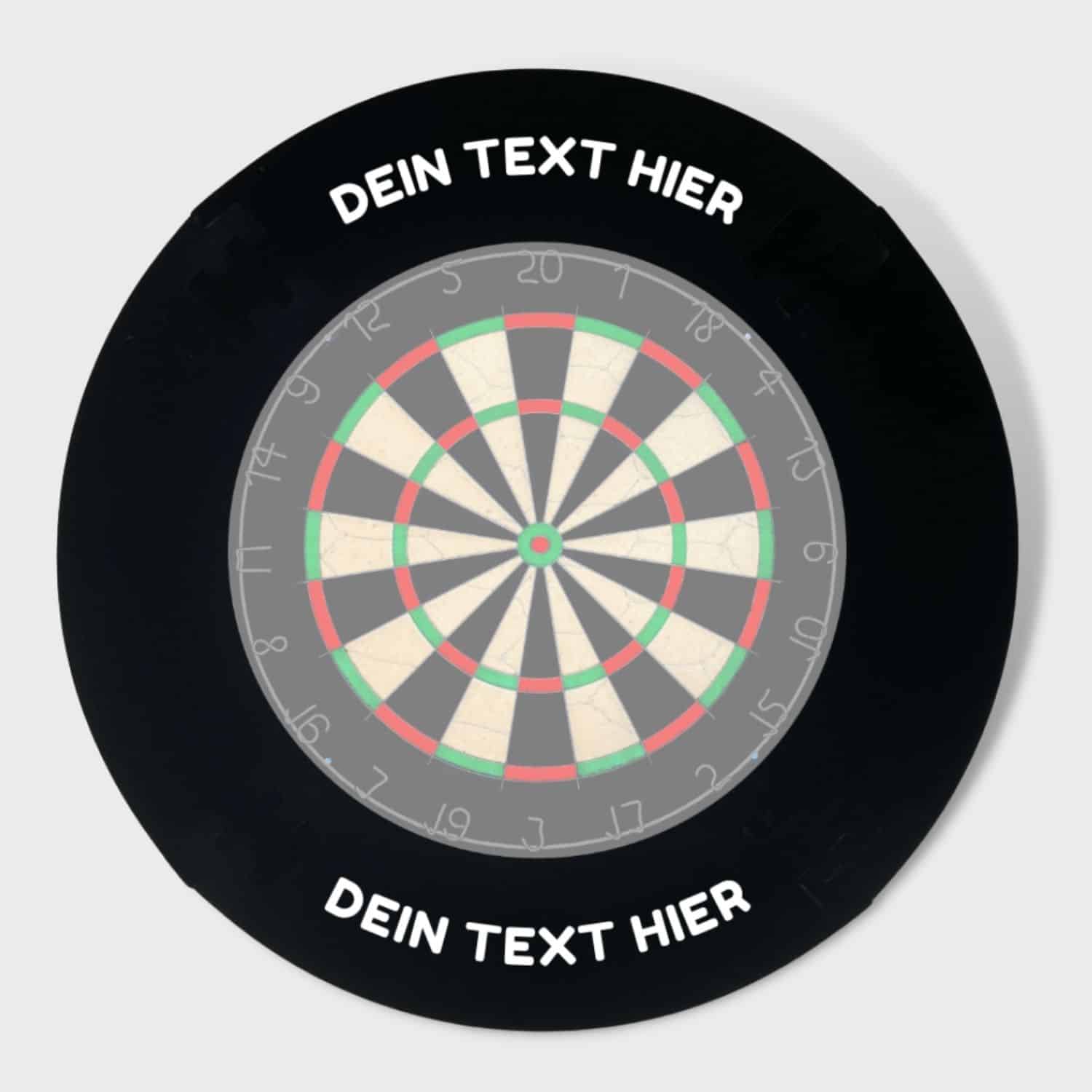 Design your own personalized dart surround with text