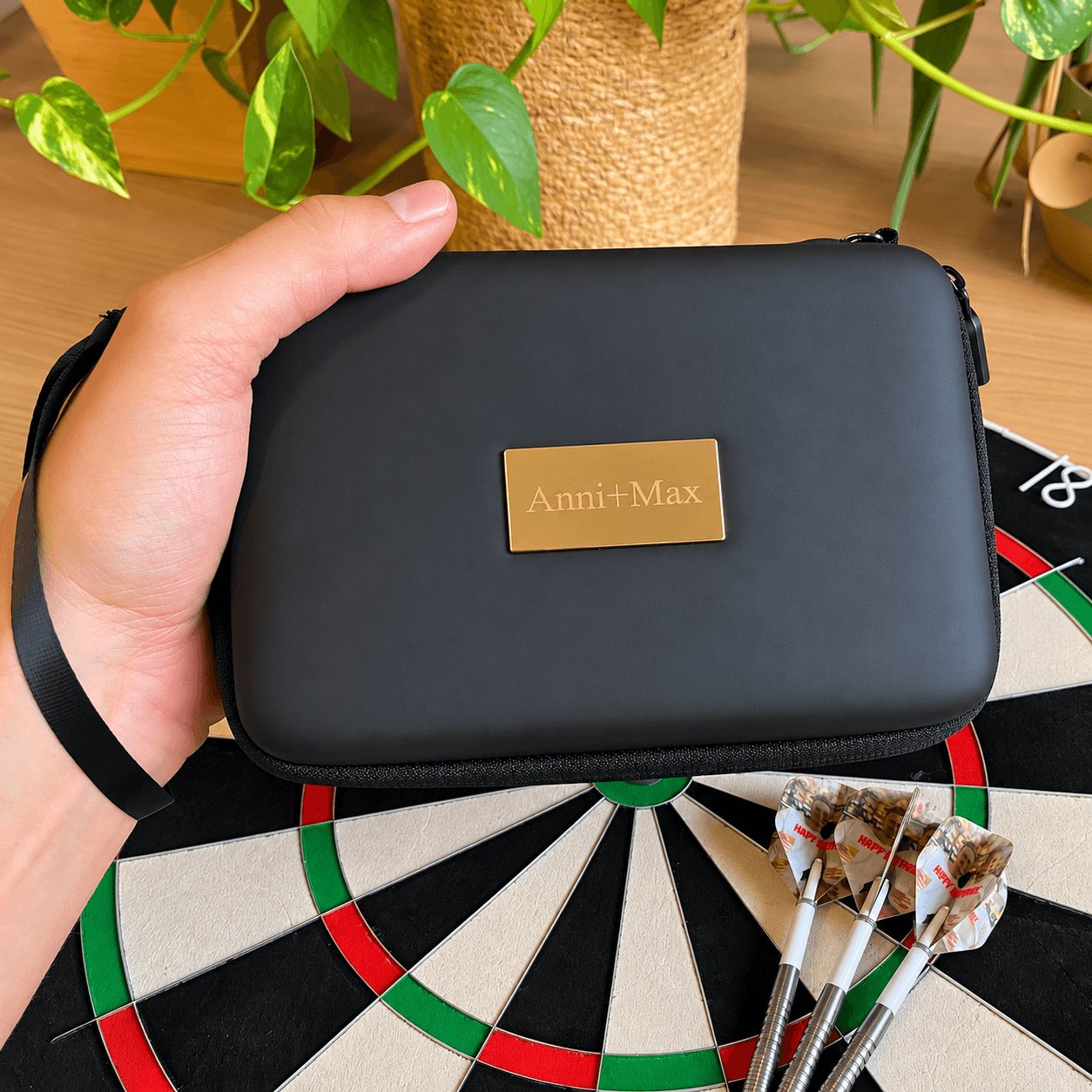 Personalisierte Dart Tasche mit Lasergravur