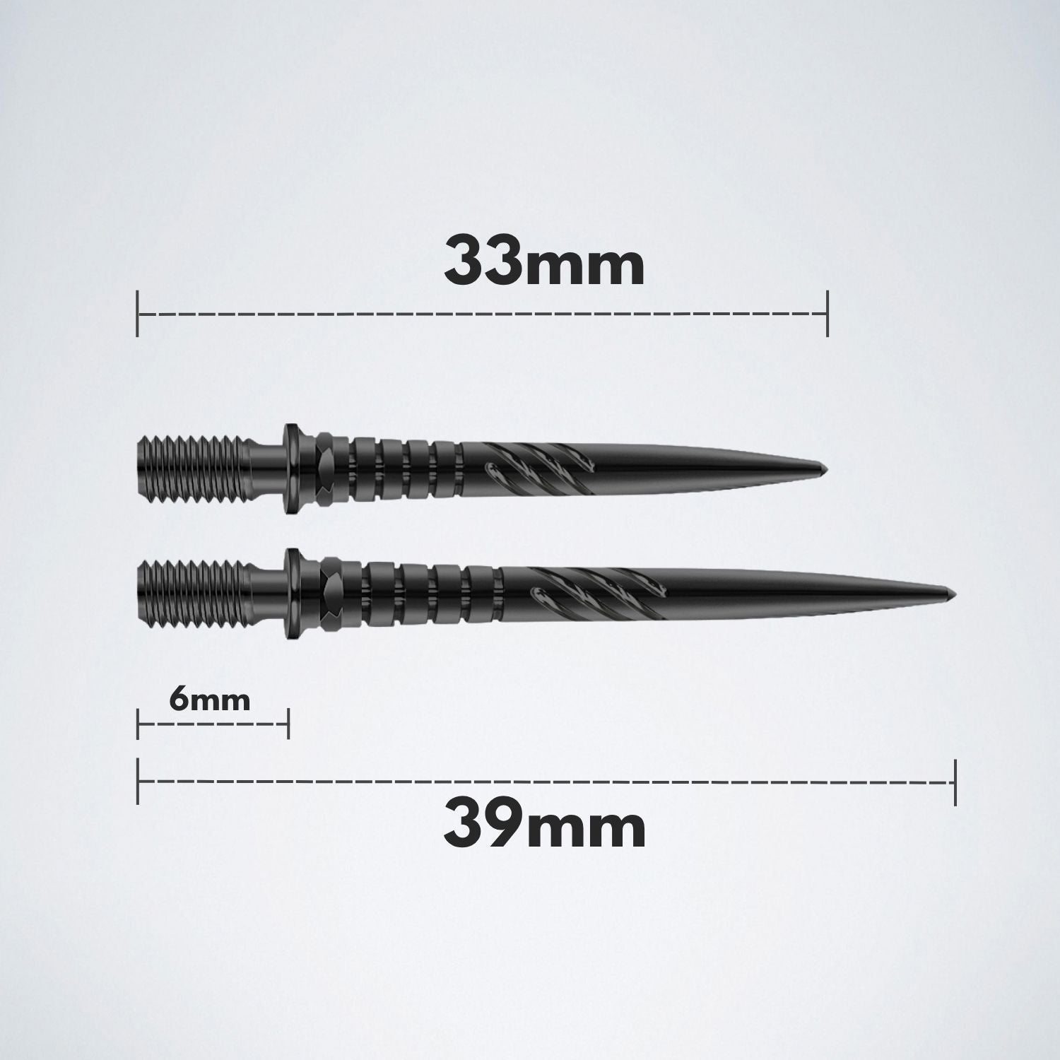 Steel Dart Spitzen Geriffelt