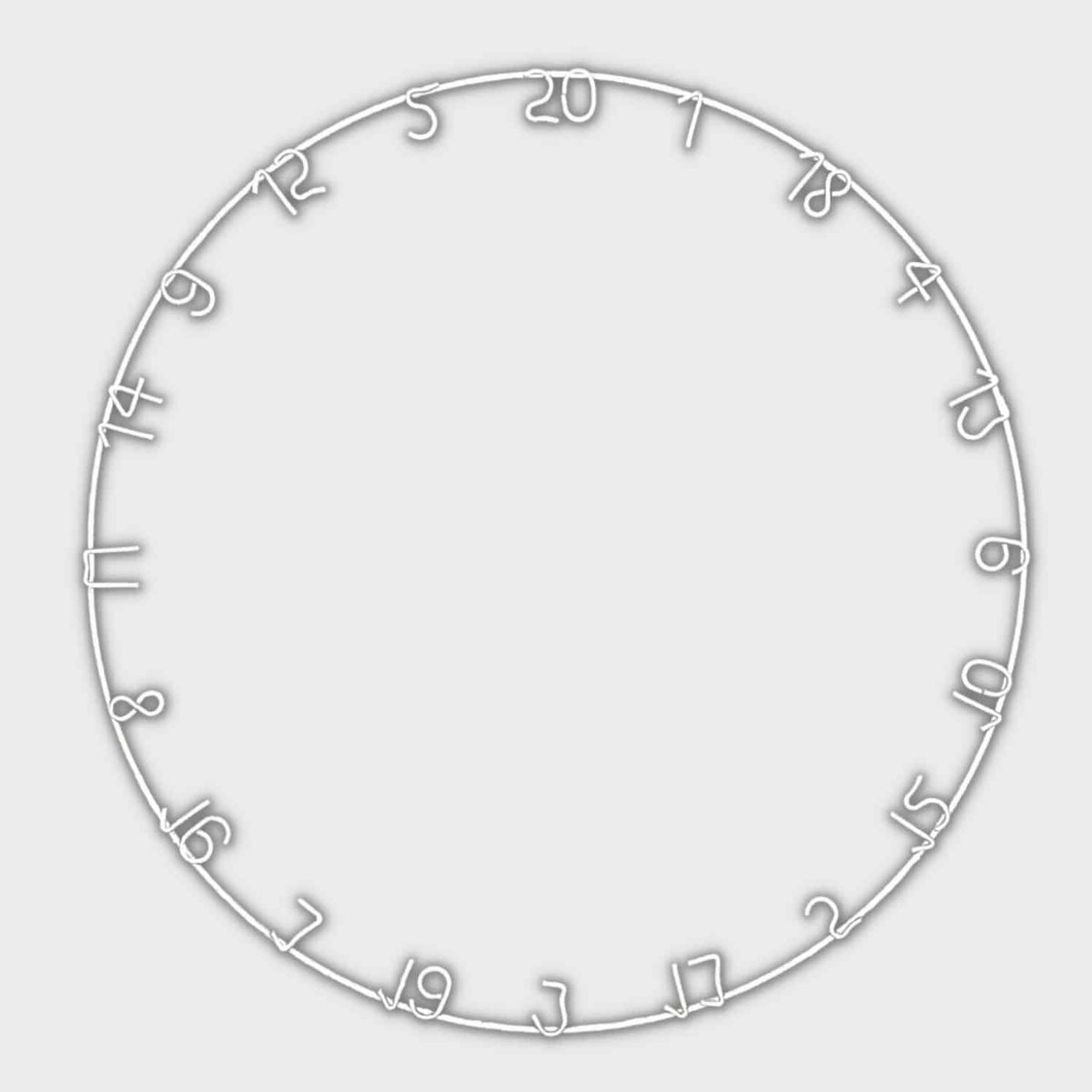 Dartboard number ring white metal number ring